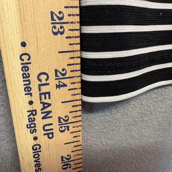 Joseph Ribkoff Size 4 Striped Wide Leg Pants Black White Pull On Pockets - Picture 8 of 8